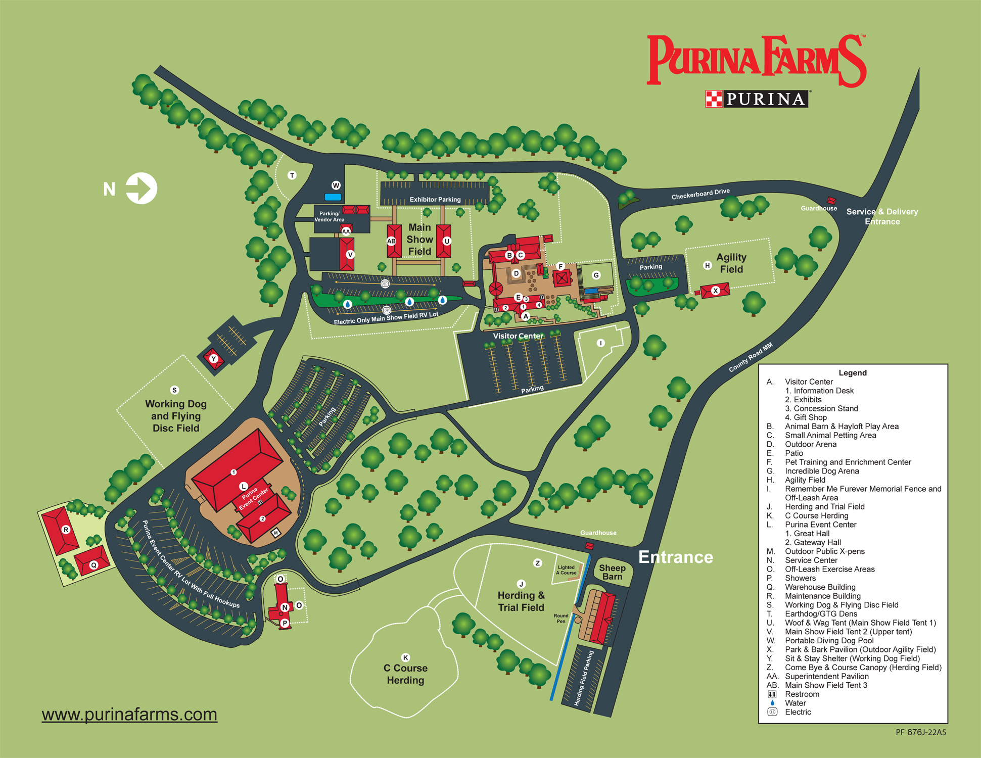 Map of Purina Farms